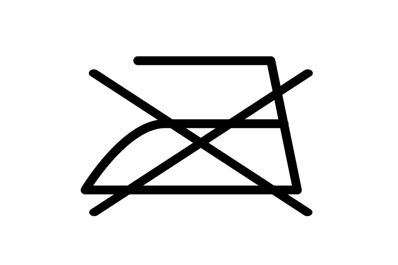 Symbol: Bügeln nicht erlaubt
