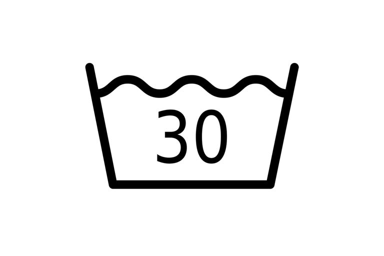Symbole de lavage : Lavable jusqu'à 30 degrés
