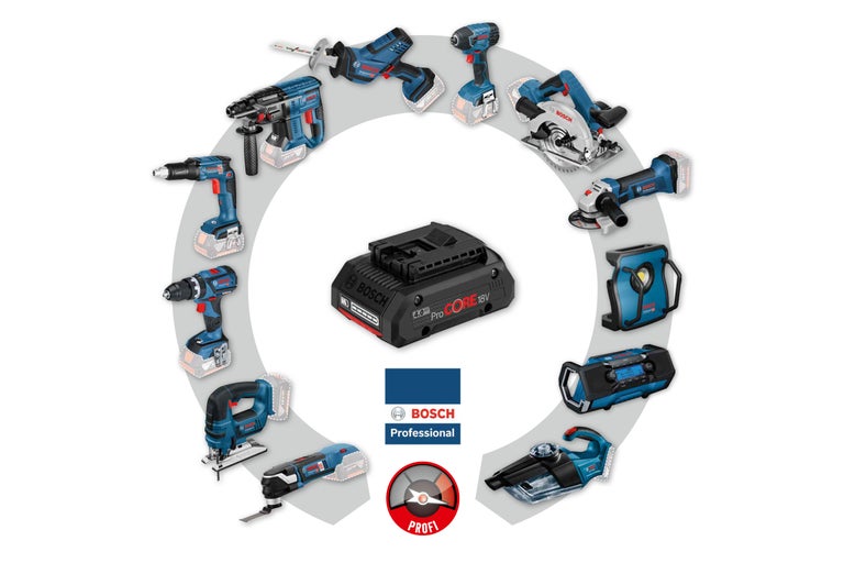 Bosch Akku mit verschiedenen Elektrowerkzeugen