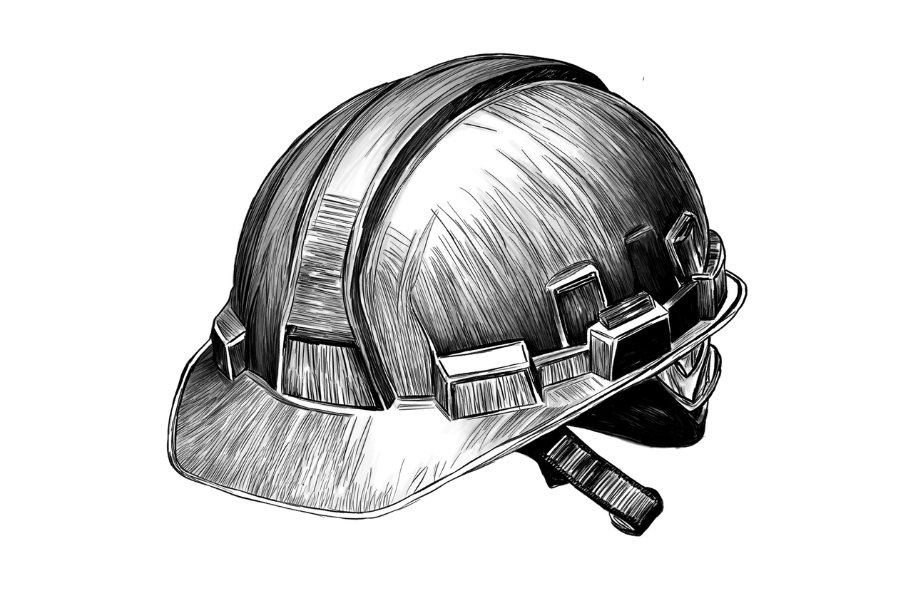 Schutzhelm für Bauarbeiten