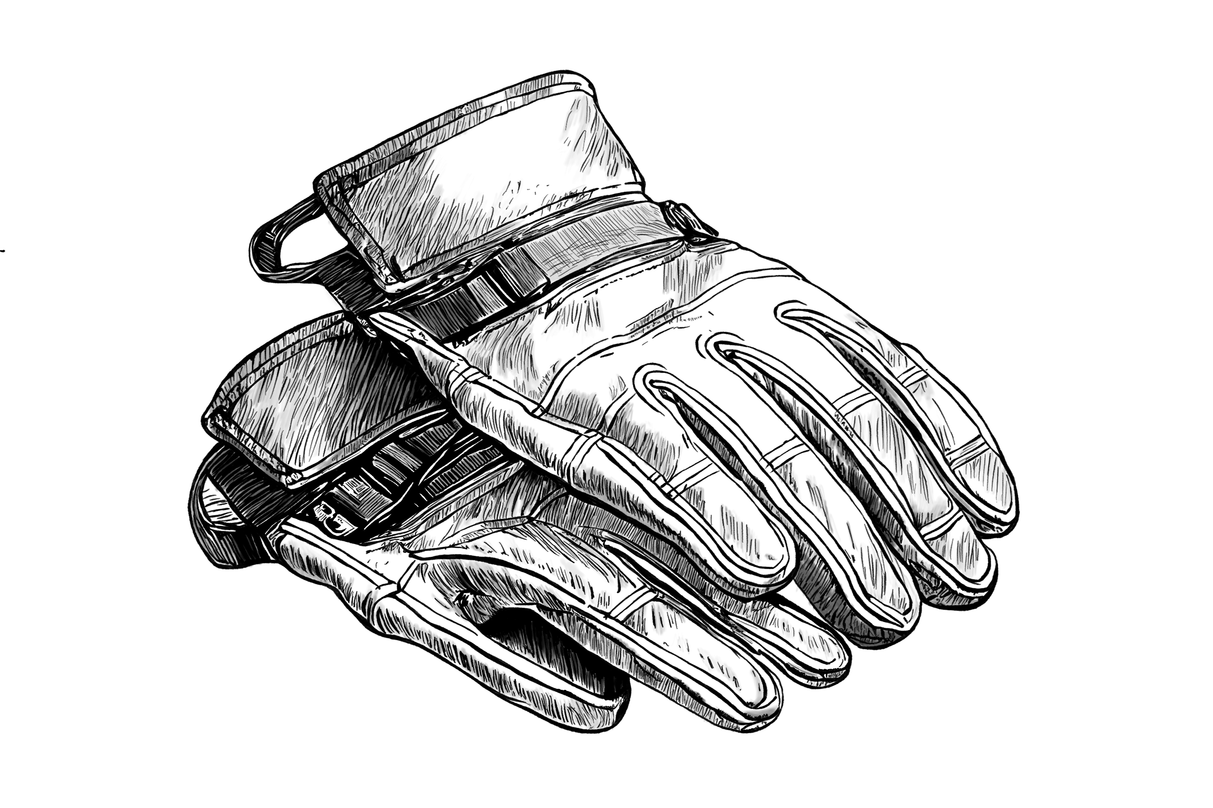 Illustration von Arbeitshandschuhen mit Stulpe