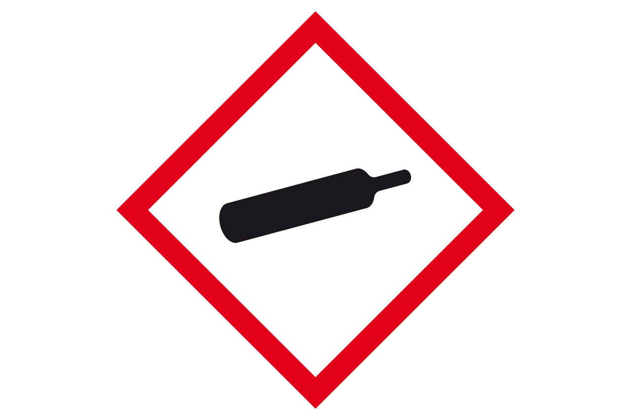 Symbole de danger pour gaz sous pression
