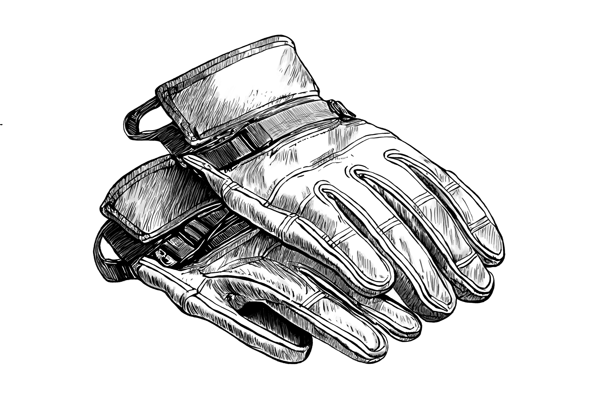 Illustration von Arbeitshandschuhen aus Leder