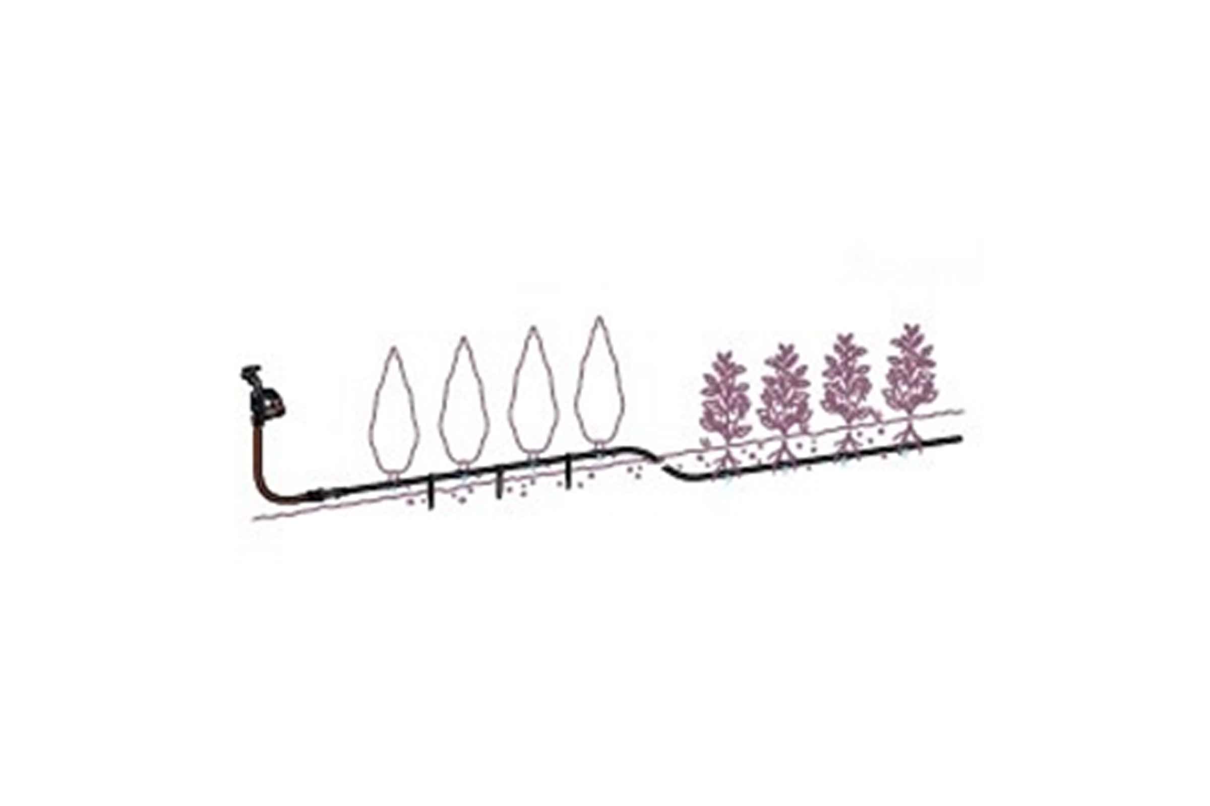 Schema für Bewässerungssystem im Garten