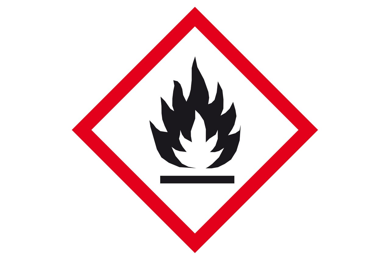 Panneau de danger pour les substances inflammables