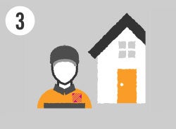 Symbol für Handwerker und Haus