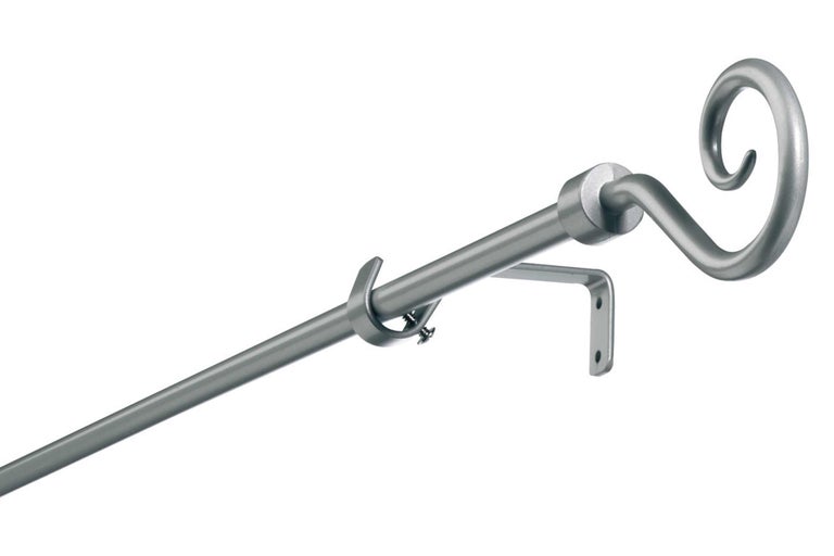 Tringle à rideaux avec support et embout décoratif