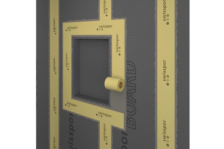 Vue détaillée du panneau Swissport avec bande d'étanchéité