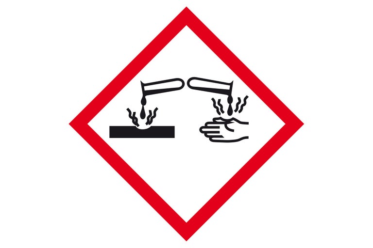 Ätzwirkung Symbol