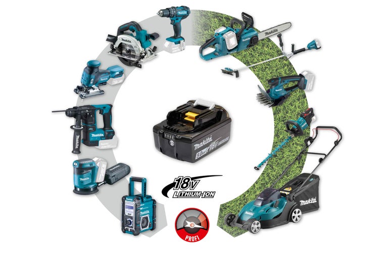 Makita Werkzeugsortiment mit 18 Volt Lithium-Ionen Akku