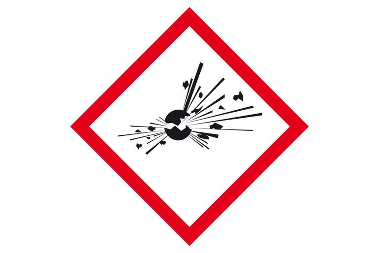 Explosive Stoffe Gefahrensymbol