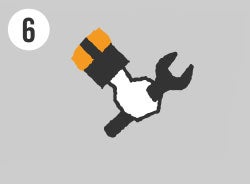 Symbol für Werkzeug und Pinsel