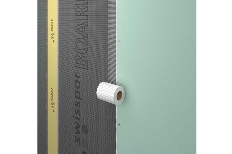 Scène avec panneaux isolants, tissu d'armature et matériel de fixation