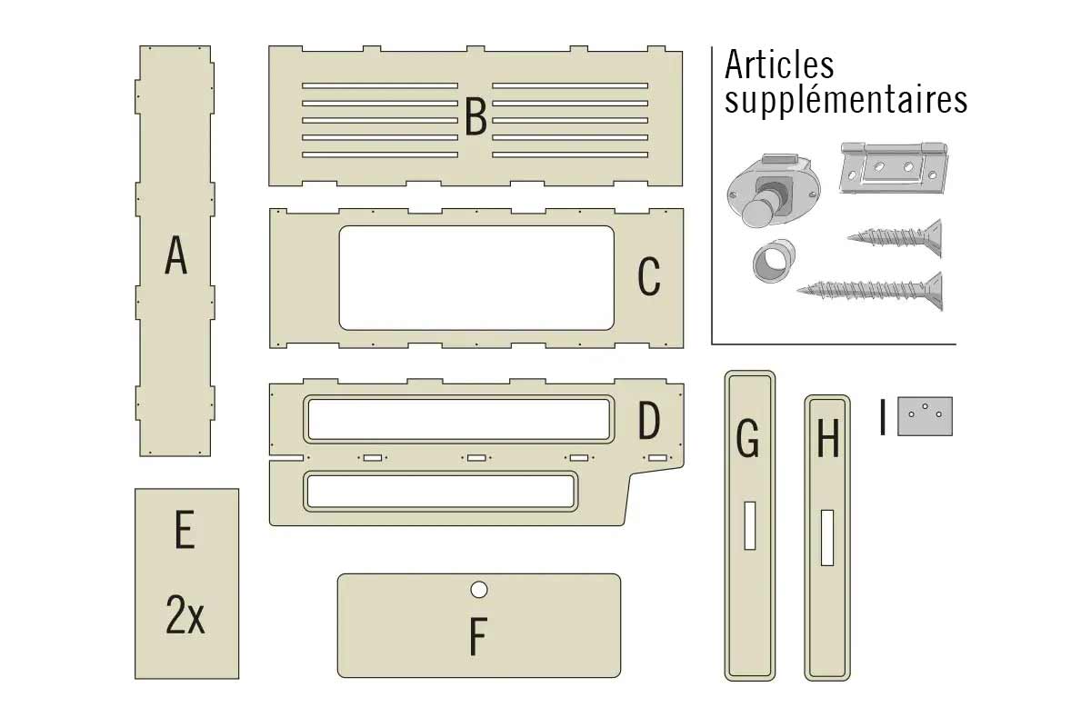 Aperçu des différents composants et accessoires