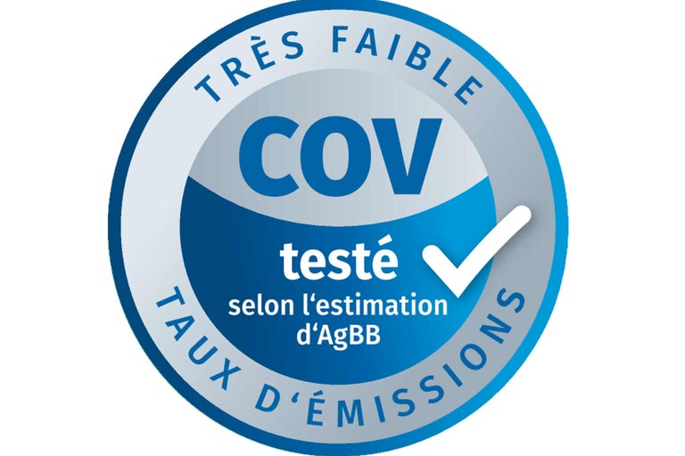 Très faibles émissions de COV testées selon le système d'évaluation AgBB