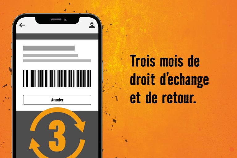 Image symbolique pour trois mois de droit d'échange et de retour