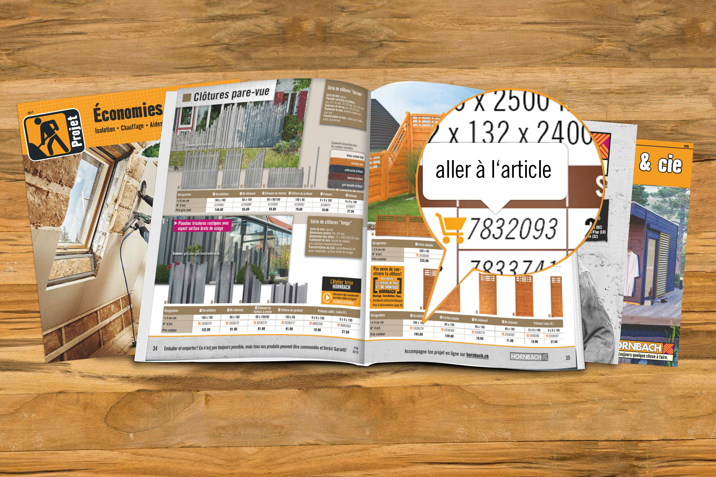 Catalogue Hornbach avec informations sur les clôtures d'intimité
