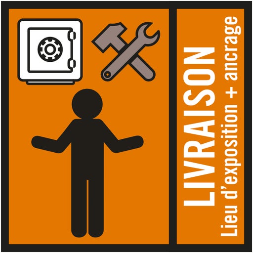 Symbole pour la livraison, le lieu d'exposition et l'ancrage