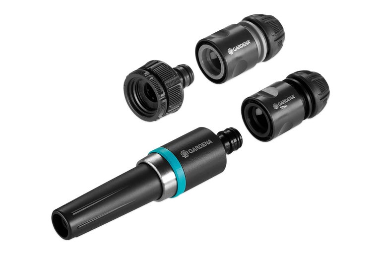 Lance d'arrosage Gardena avec raccord de tuyau et stop d'eau