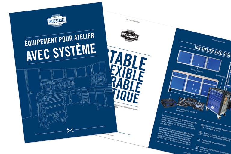 Équipement d'atelier INDUSTRIAL avec système.