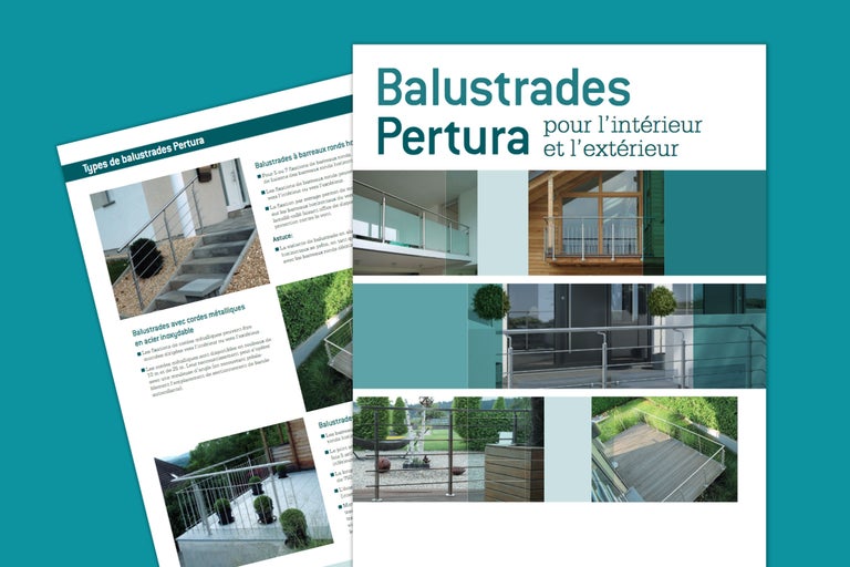 Brochure Balustrades Pertura pour l'intérieur et l'extérieur
