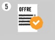 Symbole d'une offre avec une coche Symbole d'une offre avec une coche