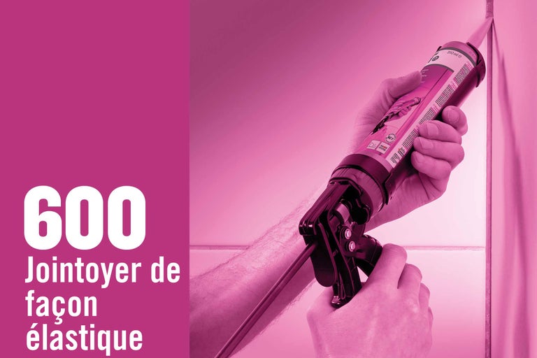 Application de silicone sur joints avec un pistolet à cartouche