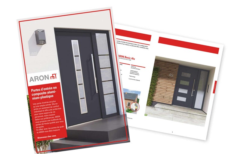 Catalogue des portes d'entrée ARON en composite aluminium plastique
