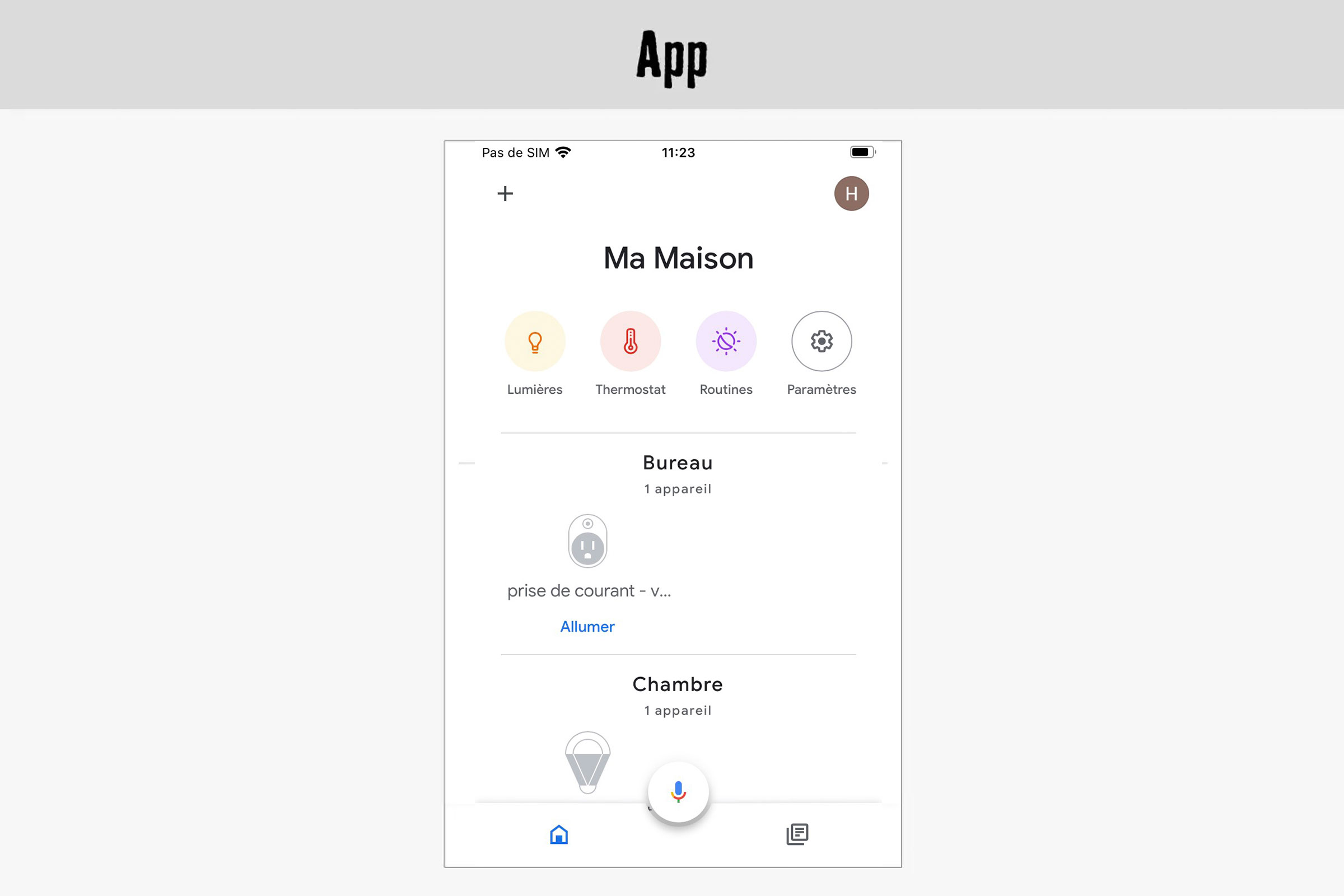 Application smartphone pour contrôler les appareils intelligents