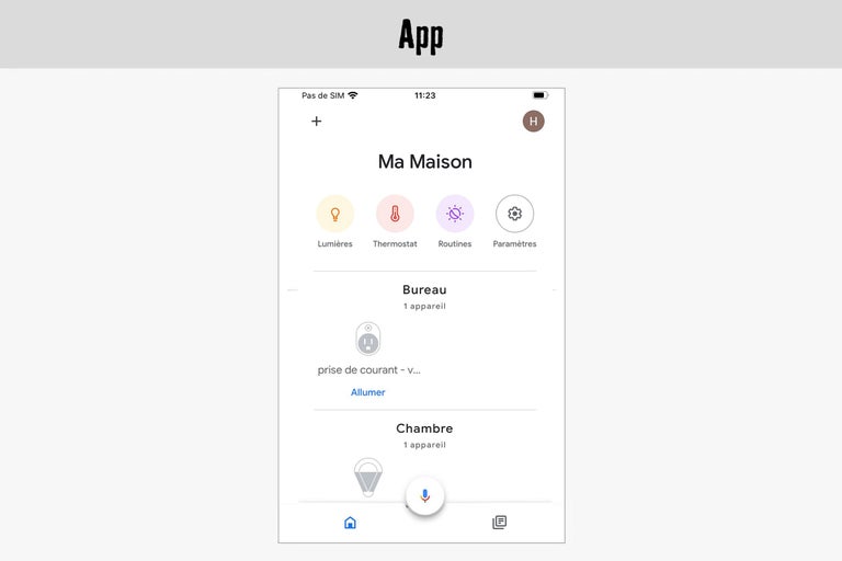 Application smartphone pour contrôler les appareils intelligents