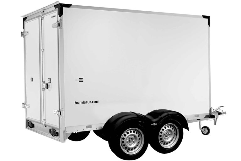 Remorque fourgon Humbaur à deux essieux
