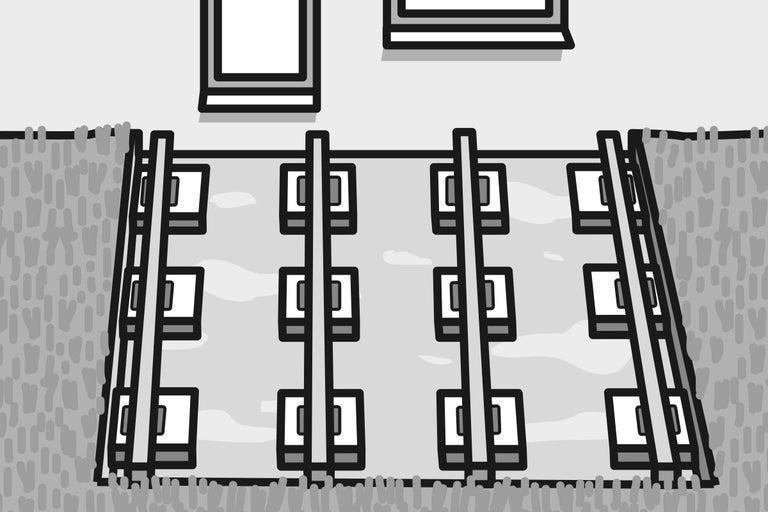 Illustration d'une couche froide avec châssis de couche froide dans le jardin