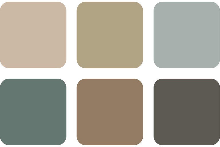 Nuancier avec six tons différents