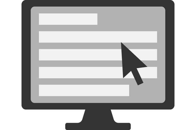 Écran d'ordinateur avec curseur affichant un formulaire en ligne