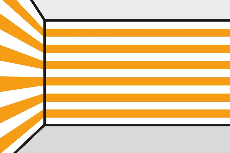 Représentation graphique d'un angle avec un motif rayé