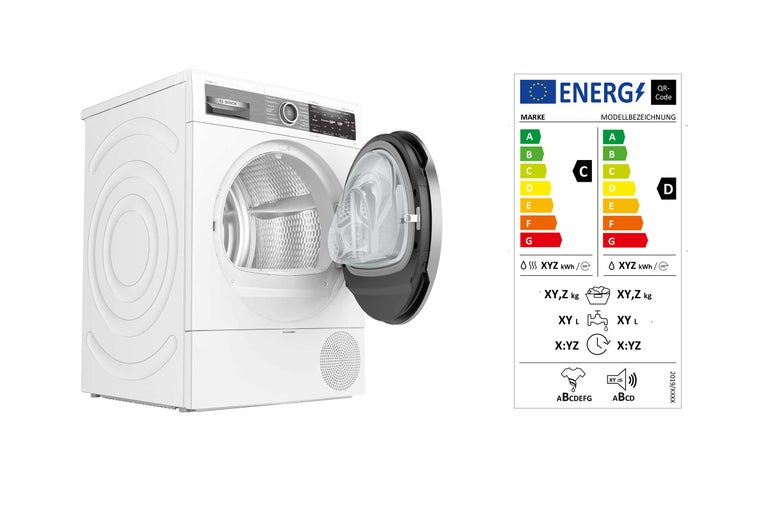 Bosch Trockner mit Energieeffizienzlabel