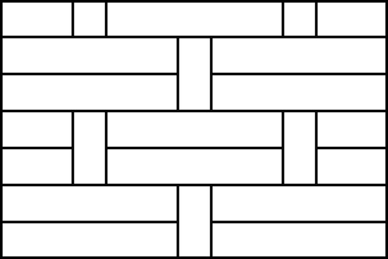Motif de pose pour pavés en chevron