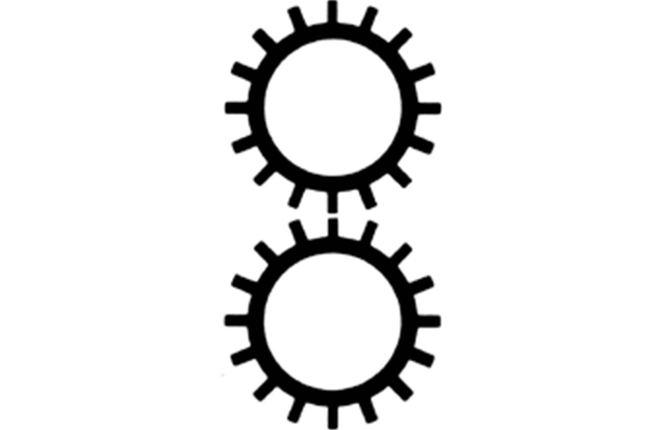 Symbol für verzahntes Ineinandergreifen