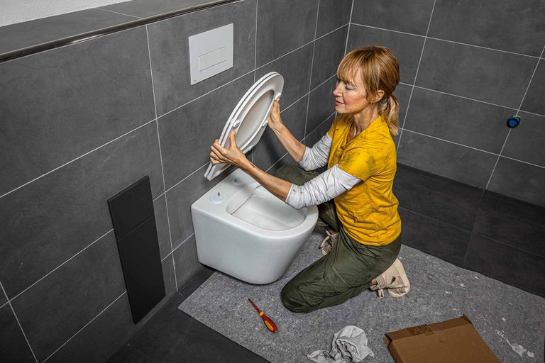WC Deckel montieren