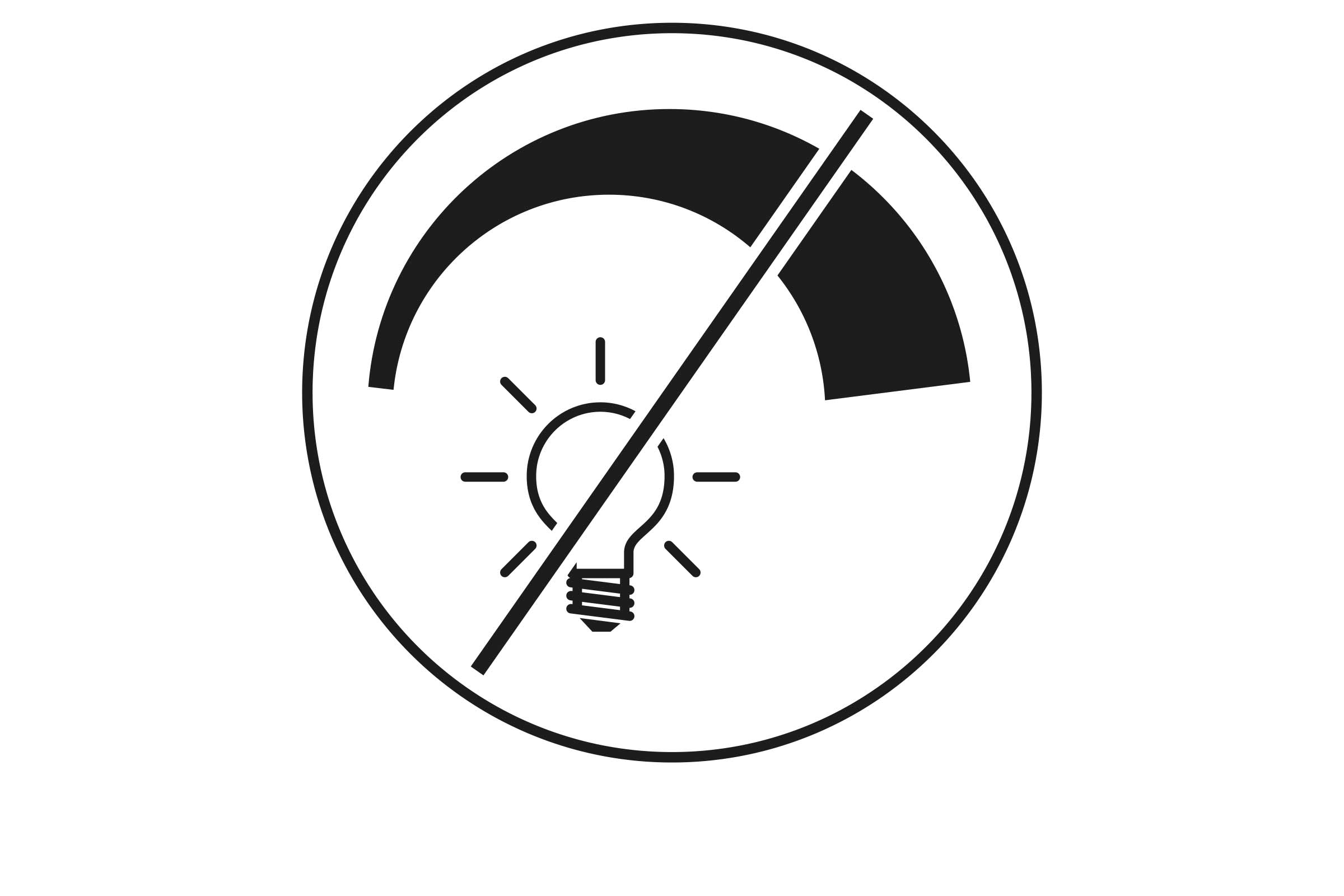 Nicht dimmbar Symbol