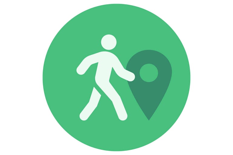 Symbol für Fussgänger Navigation