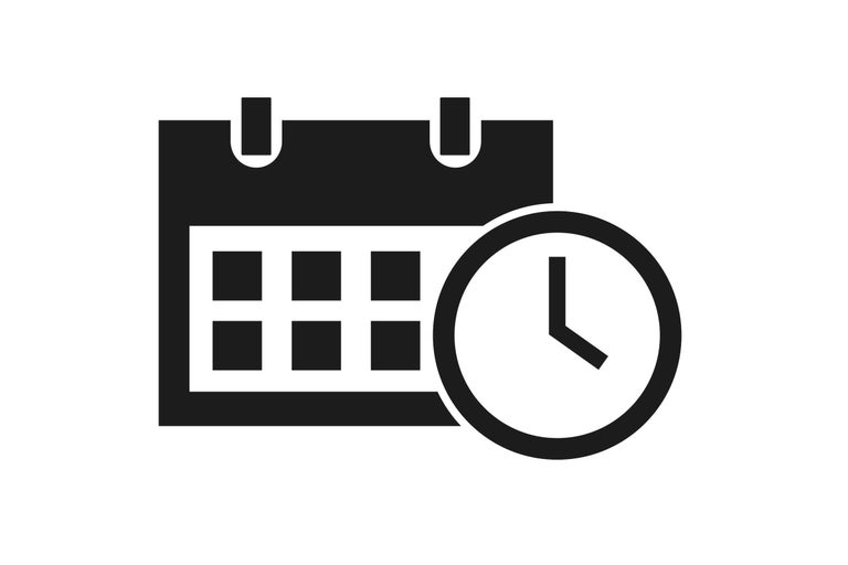 Symbole calendrier et horloge