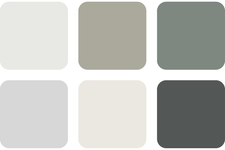 Farbmuster in verschiedenen Farbtönen