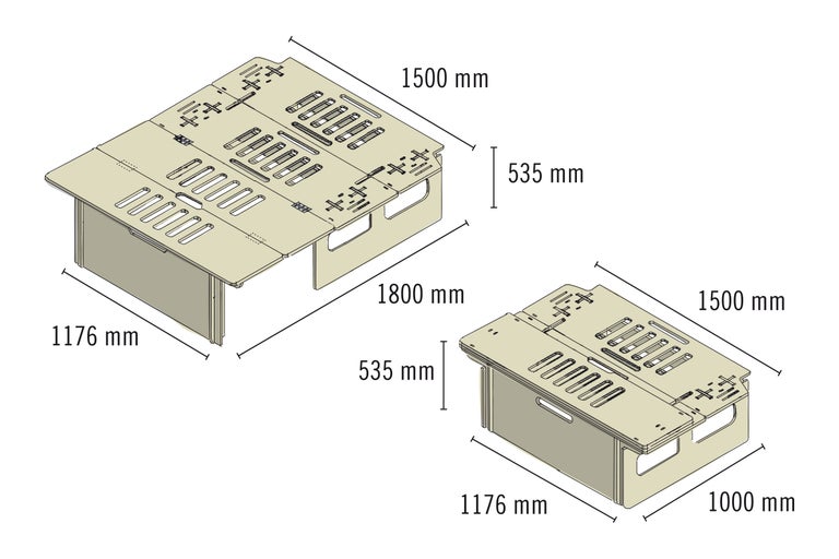 Dessin d'un cadre en bois avec des dimensions