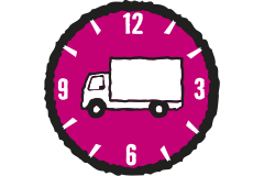 Pünktliche Lieferung Symbol