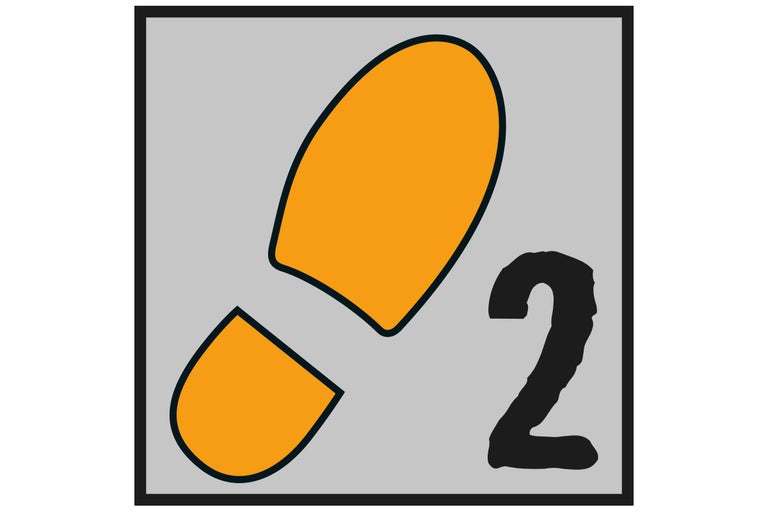 Symbol für die Rutschfestigkeitsklasse R10