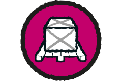 Symbol für Lieferung per Spedition