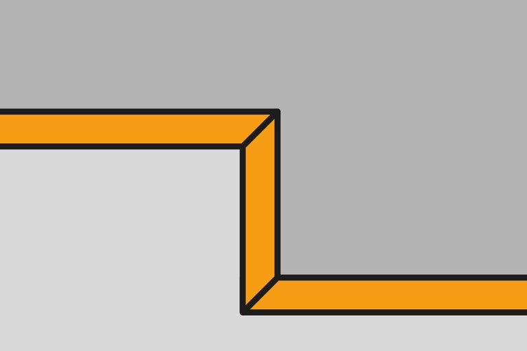 Illustration d'un profil d'escalier