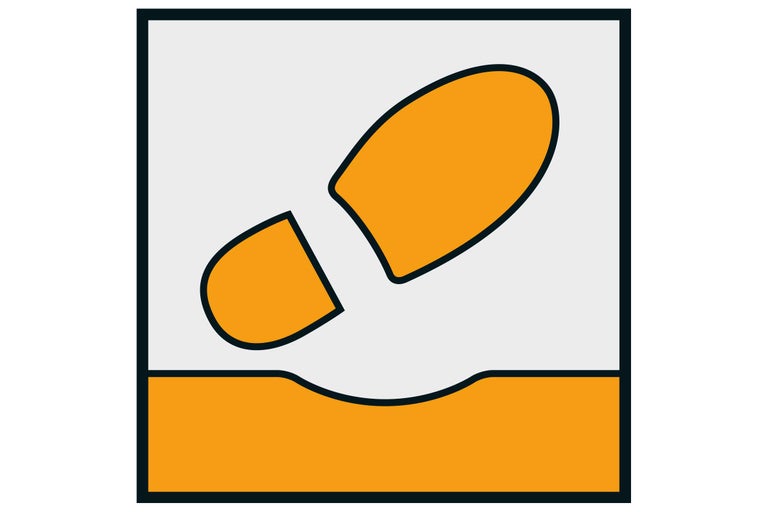 Symbol für Trittsicherheit