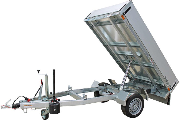 Remorque Humbaur avec plateau de chargement ouvert